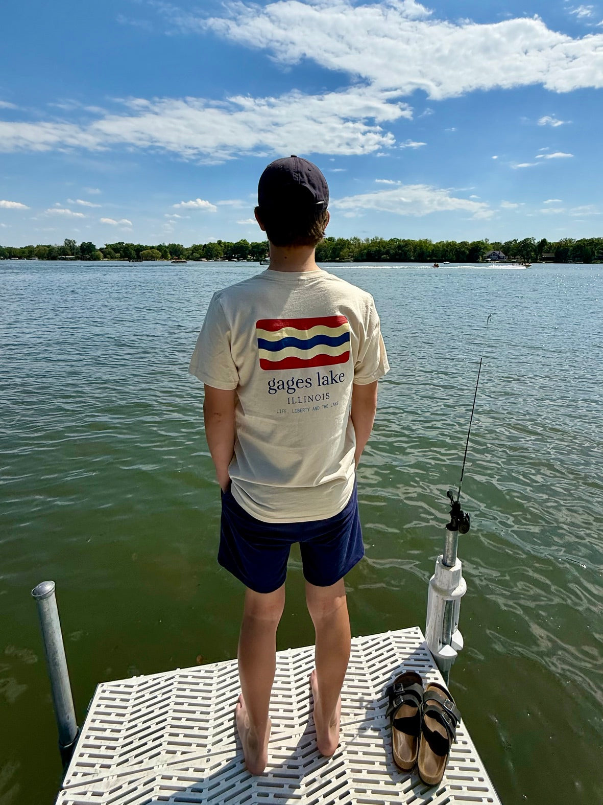 Gages Lake Shore Tee - Limited Fourth of July Drop