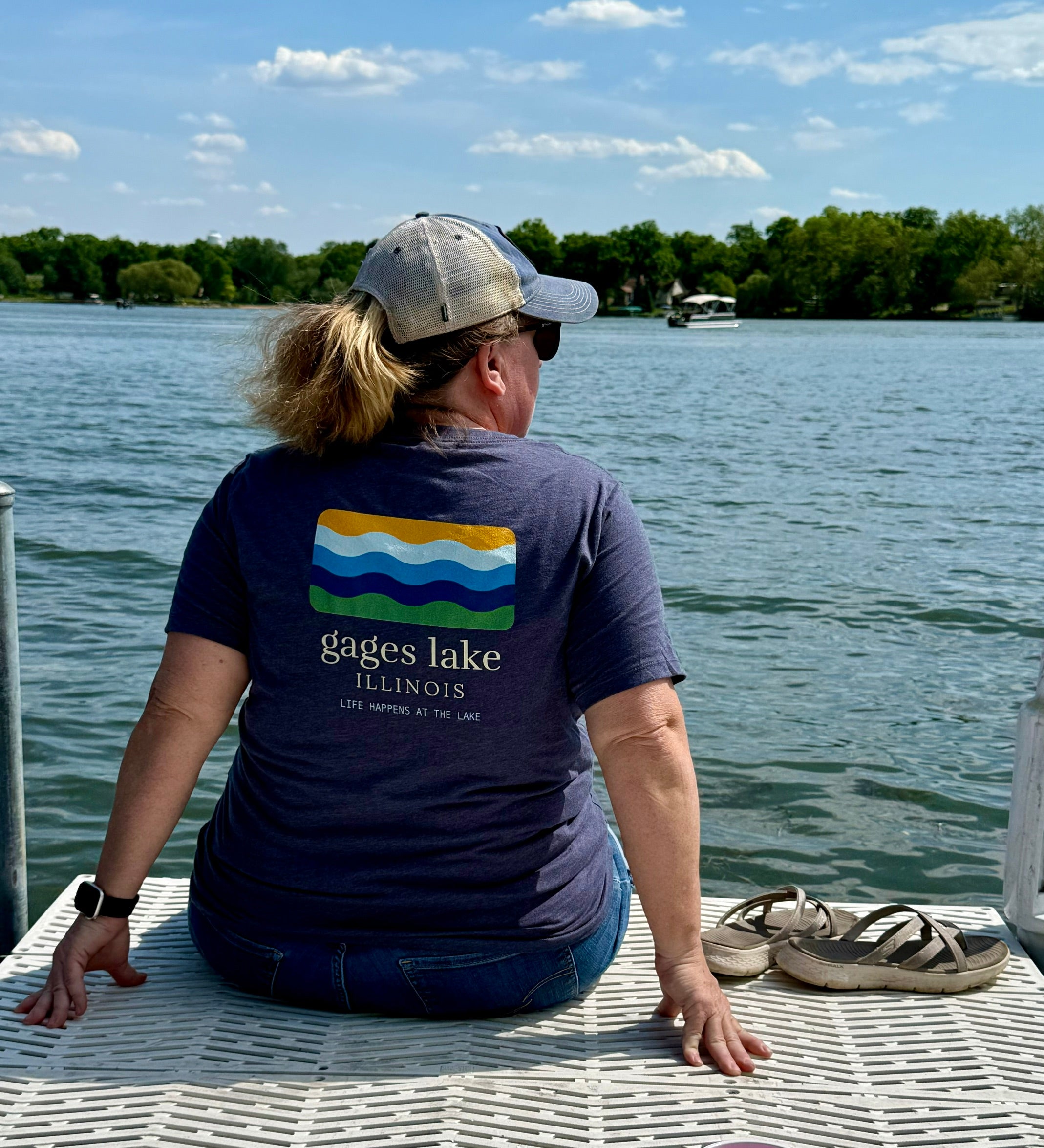 Gages Lake Womens V Shore Tee